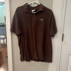 Lacoste Brown Polo Shirt Classic Cotton Piqué